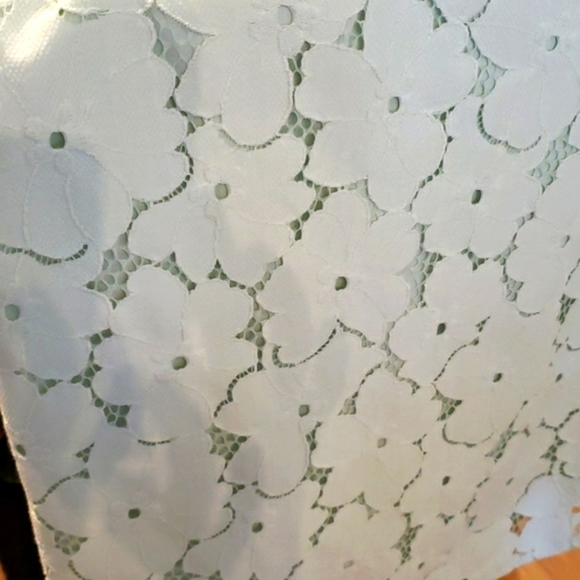 BANANA REPUBLIC EUC mint green sleeveless dress, eyelet flowers, lined, … - Picture 2 of 6